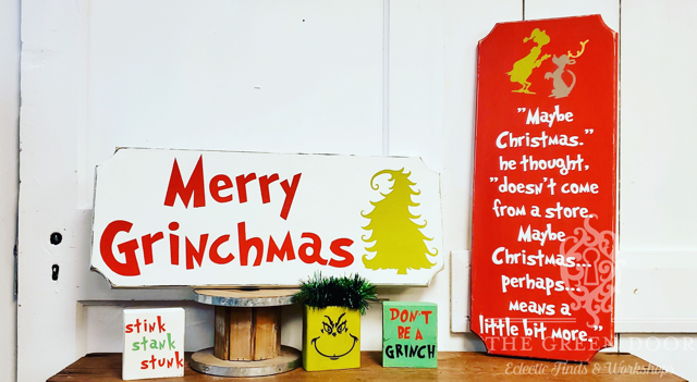 DIY Workshop: Sunday Funday with The Grinch - Sign and Block Duo - The  Green Door